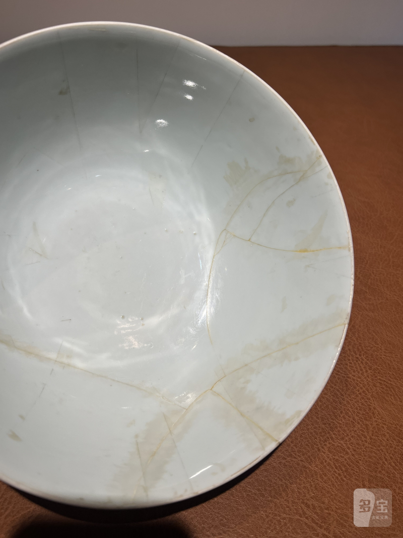 清康熙 青花松鼠葡萄纹大碗 - 图10